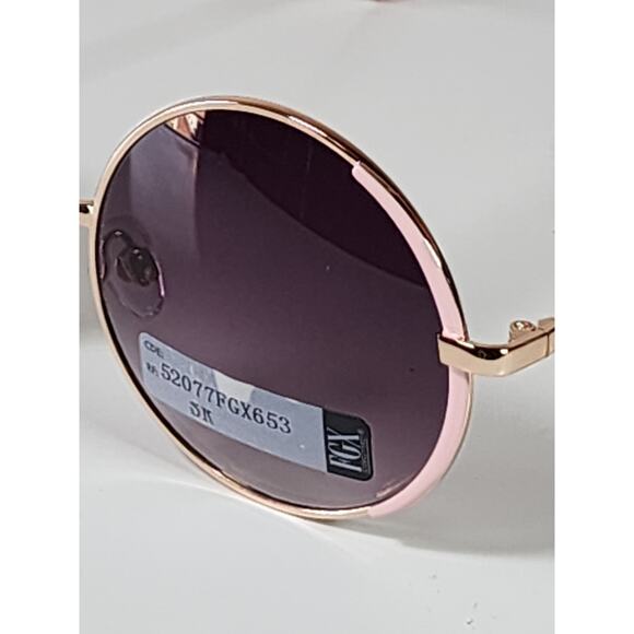 FGX by Foster Grant Gold & Pink Full Round Metal Frame Sunglasses 52077FGX653 - Picture 8 of 11